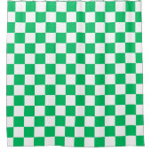 Classic green checkered  douchegordijn (Voorkant)