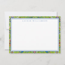 Classic Green Chinoiserie Note Kaart