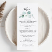 Classic Green Eucalyptus Calligraphy Menu Mariage