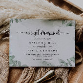 Classic Green Eucalyptus Elopement Faire-part