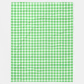 Classic Green Gingham Checkered Pset Pattern Fleece Deken (Voorkant)