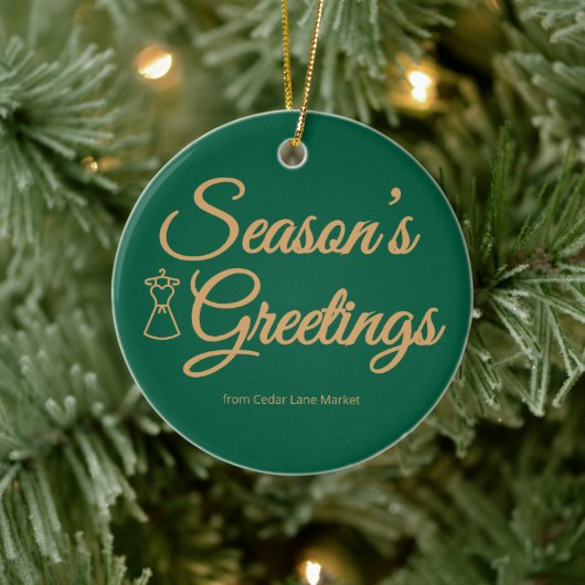 Classic Green & Gold Logo Ornament (Boom)