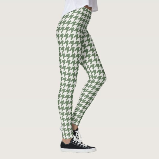 Classic Green Houndstooth Leggings Motifs (Droite)