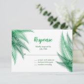 Classic Green Palm Feuille RSVP (Debout devant)