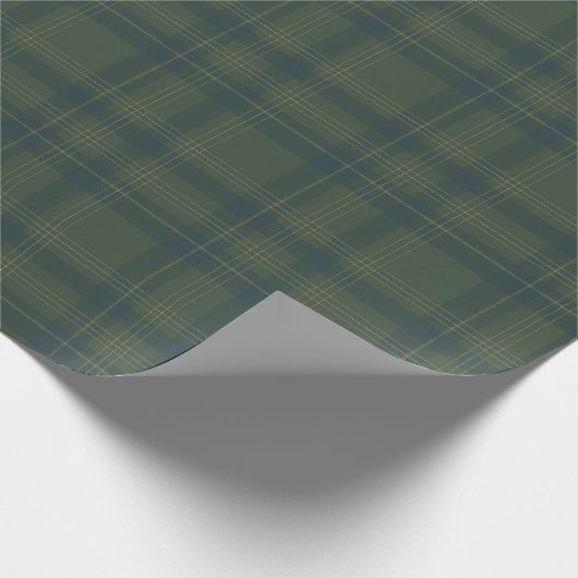 Classic Green Plaid | rustieke kerst Cadeaupapier (Hoek)