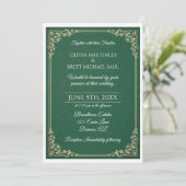 Classic Green! Simplistic Wedding invitation (Debout devant)