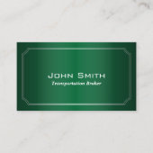 Classic Green Transport Broker Visitekaartje (Voorkant)