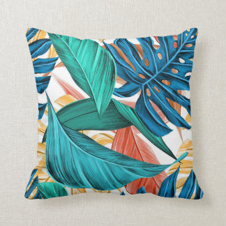 Classic Green Tropical Monstera Oerwoud Palm Leaf Kussen