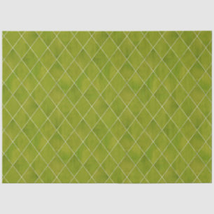Classic Green Velvet Argyle Pattern Luxury Tissuepapier