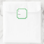 Classic Green Vierkante Sticker (Tas)