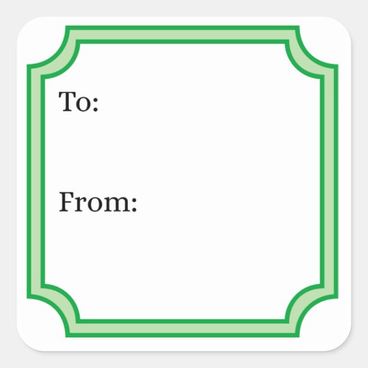 Classic Green Vierkante Sticker (Voorkant)