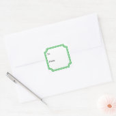 Classic Green Vierkante Sticker (Envelop)