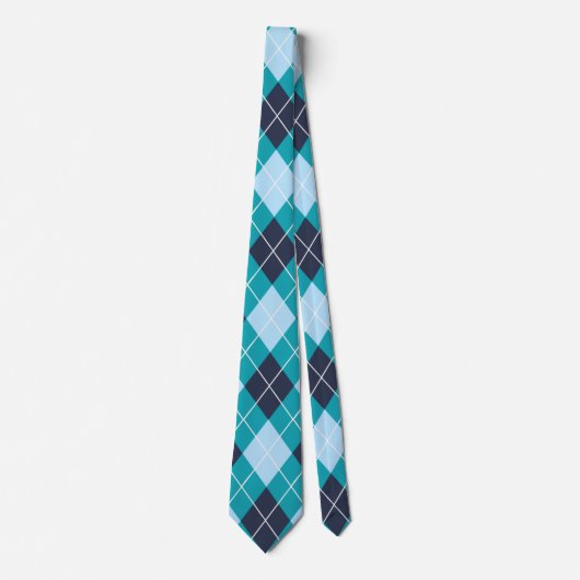 Classic Green White Black Pattern Neck Tie Stropdas (Voorkant)