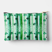 Classic Green White Vertical Stripes Shamrocks Etui (Achterkant)
