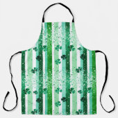 Classic Green White Vertical Stripes Shamrocks Schort (Voorkant)