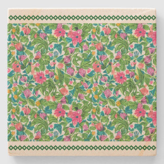 Classic greenery lace with summer flower garden  stenen onderzetter