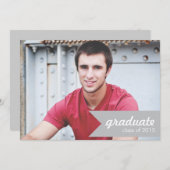 Classic Grey Faire-part - Invitation (Devant / Derrière)