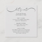 Classic Grey Modern Wedding Menu Behuizing Kaart (Voorkant)