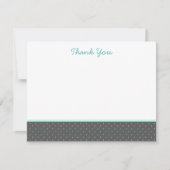 Classic Grey Polka Dot Bedankt Opmerking Kaarten (Voorkant)