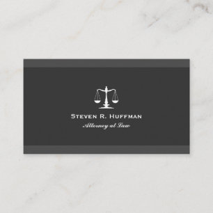 Classic Grey Stripe Attorney at law Justice Scale Visitekaartje