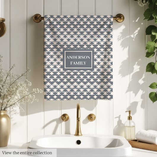 Classic Grey Tartan Personalized Family Gift