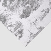 Classic grijs  Frans Country Toile Tissuepapier (Detail)