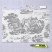 Classic grijs  Frans Country Toile Tissuepapier (Craft)
