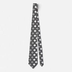 Classic gris foncé Plaid Unisex Cravate