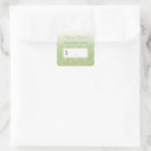 Classic Groen en Gouden Patroon Prijs Labels (Tas)