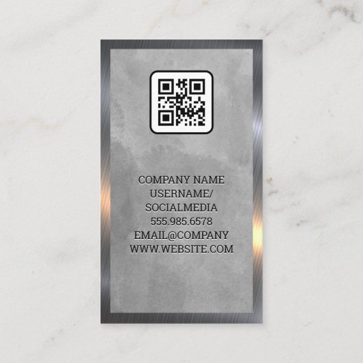 Classic | Haarklemmen en schaar | QR-code Visitekaartje (Achterkant)