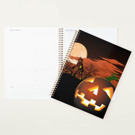 Classic Halloween Jack-O-Lantern Creepy House (Devant avec enveloppe)
