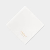 Classic Hand Script Familienaam Trouwen Folie Servetten (Rechts)