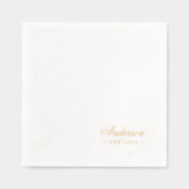 Classic Hand Script Familienaam Trouwen Folie Servetten (Voorkant)