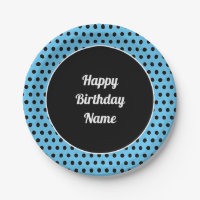 Classic Happy Birthday Retro Polka Dot Paper Bord
