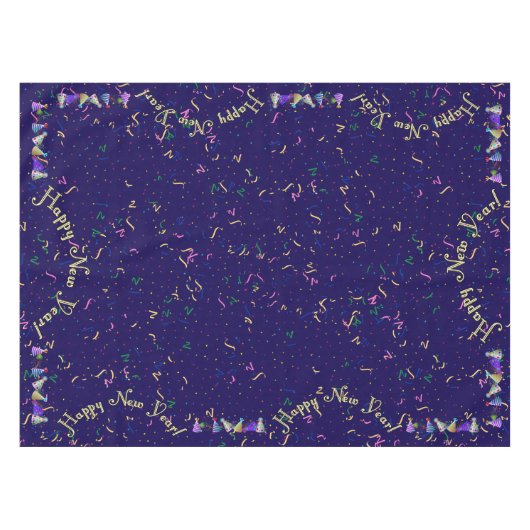 Classic Happy New Year - Petten voor Confetti en f Tafelkleed (Voorkant (Horizontaal))
