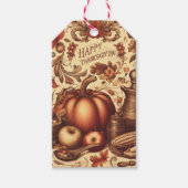 /Classic Happy Thanksgiving Cadeaulabel (Voorkant)