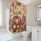 /Classic Happy Thanksgiving Douchegordijn (In situ)