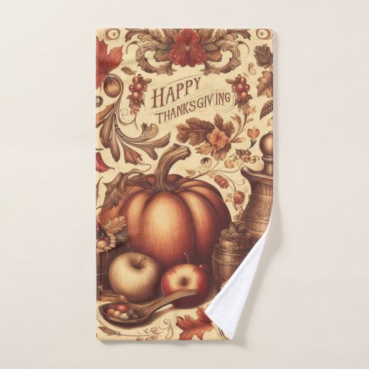 /Classic Happy Thanksgiving Handdoek (Handdoek)