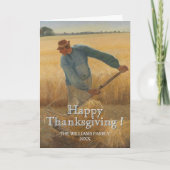 Classic  Happy Thanksgiving Harvest Kaart (Voorkant)