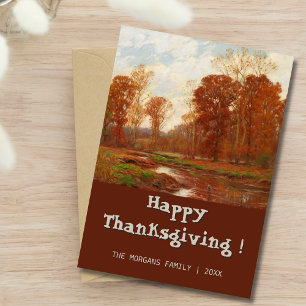 Classic  Happy Thanksgiving Herfstlandschap Kaart