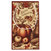 /Classic Happy Thanksgiving Klein Cadeauzakje (Achterkant)