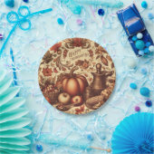 /Classic Happy Thanksgiving Papieren Bordje (Feest)