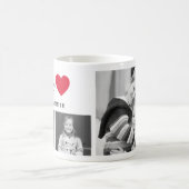 Classic Heart EDITABLE COLOR Custom Photo Mok (Center)