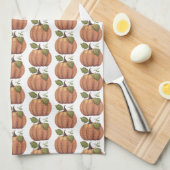 Classic Herfst Herfst Sinaasappel Pompoen Patroon Theedoek (Quarter Fold)