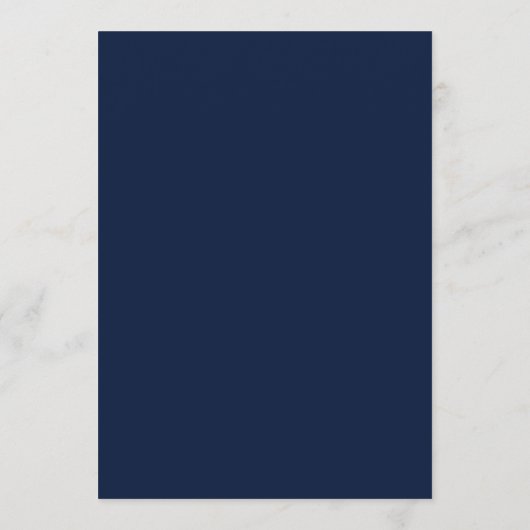 Classic Herringbone Navy - Menu Réception Mariage (Dos)