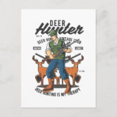 Classic Hertenjager Quote Mancave Briefkaart (Voorkant)