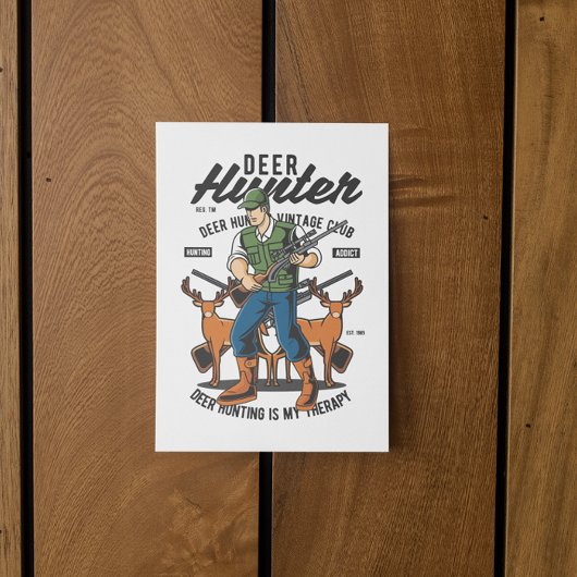 Classic Hertenjager Quote Mancave Briefkaart