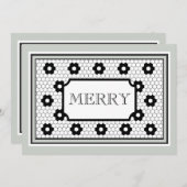 Classic Hex carreaux design joyeux carte de vacanc (Devant / Derrière)