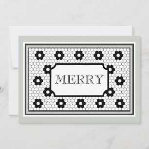 Classic Hex carreaux design joyeux carte de vacanc