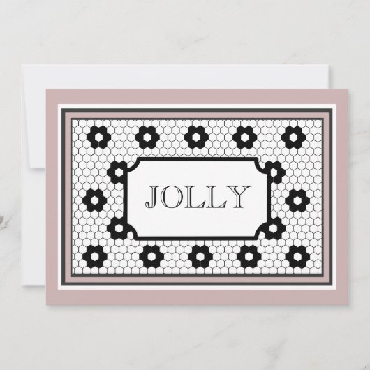 Classic Hex carrelage design jolis carte de vacanc (Devant)